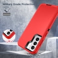 thumbnail image 4 of Compatible with Samsung Galaxy S21 Plus/S30 Plus Case,3-Layer Military Grade Drop Protection Anti-Slip Bumper Rugged Shockproof Dustproof Protection 6.7 inch Phone Case,Red Black, 4 of 4
