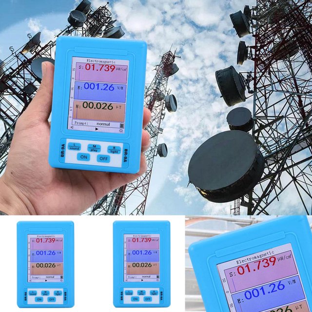 WIFKLSIIPG Electromagnetic Radiation Color Display Gamma Dosimeter Screen Tester Counter Portable and Practical BR 9A(Blue)