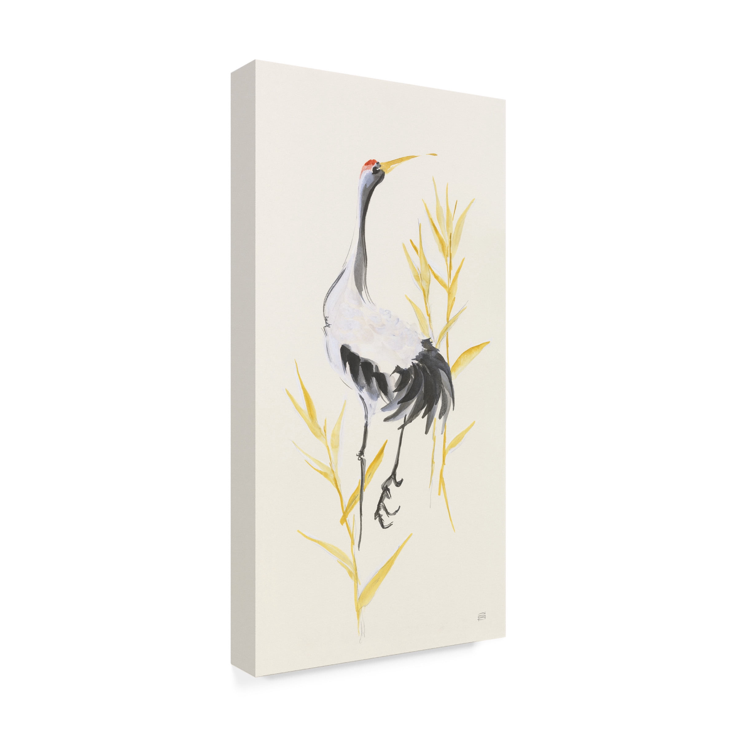 Chris Paschke 'Crane Reeds I' Canvas Art