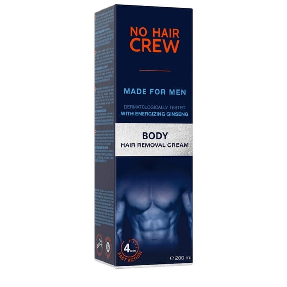 Crema depilatoria corporal No Hair Crew Body 200 mL para hombres