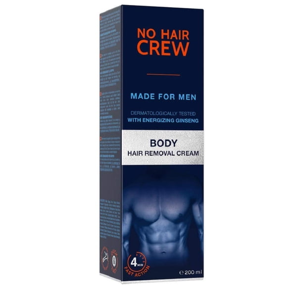 Crema depilatoria corporal No Hair Crew Body 200 mL para hombres