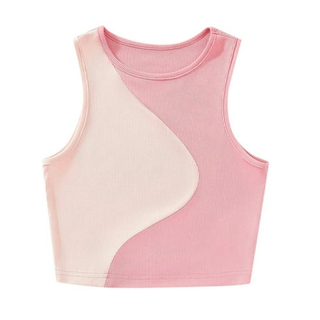 GEWSEY Kids Sports Cotton Teen Girls Sport Bra with Adjustable Detachable Strap Wire Free Training Bralette Red 15-16 Years