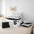 thumbnail image 5 of Feelyou Princess Black Bowknot Twin Bedding Sets 7-Piece, Chic Cartoon Bow-tie Bedding Comforter Set, Teens Kids Girls Women Reversible Sheet Sets, Microfiber Bedroom Decor, 5 of 7