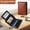Tri-fold brown, variant on Anti-theft Brush Three-fold Genuine Leather Men's Wallet, First Layer Cowhide Retro Short Multi-function Card Position Wallet with Two Windows Gift for His Father's Day Gift.