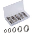 thumbnail image 1 of czcpp-250pcs Fishing Split Rings Assortment Kit, Stainless Steel Double Flat Wire Snap Ring Lure Tackle Connector, 1 of 4