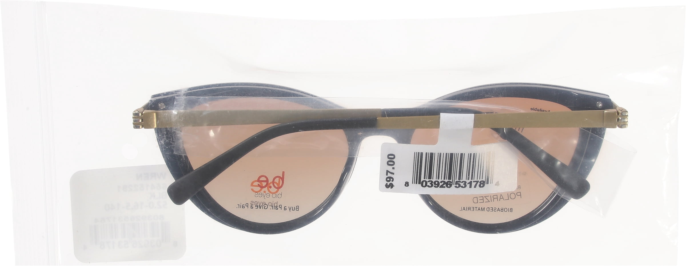 Bio Eyes Women's Rx'able Eyeglasses, Wren, Black, 52.0-16.5-140