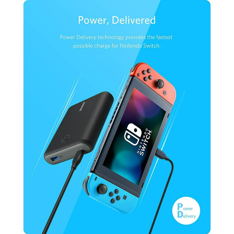 Power Delivery] Anker PowerCore 13400 Switch Edition, The Official Portable Charger for Nintendo Switch, for use with iPhone X/8, USB-C MacBooks, and More - Walmart.com