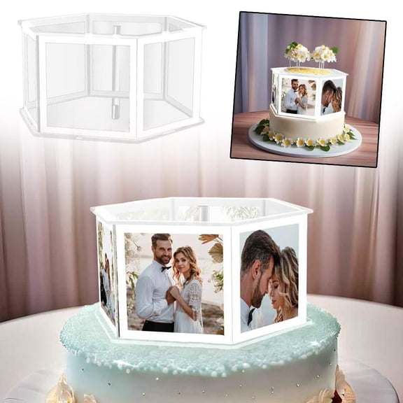 Clear Acrylic Cake Stand Photo Cake For Display Floating Acrylic Cake Round Stan Cake Cake Separator Stand Spacer