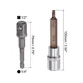 thumbnail image 2 of T27 Torx Bit Socket, 1/2" Square Drive 4" Length with Hex Shank Power Drill Adapter, 2 of 5