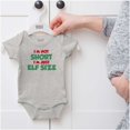 thumbnail image 5 of Christmas I'm Not Short Just Elf Size Romper Boys or Girls Infant Baby Brisco Brands NB, 5 of 6
