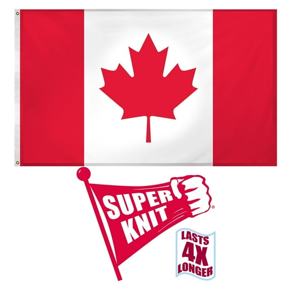 Canada Flag 3ft x 5ft Super Knit Polyester