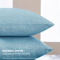 thumbnail image 3 of Deconovo Fundas de cojines decorativas - Juego of 4 Soft Linen Cushion Covers, Machine Washable Pillowcases for Sofa, Coral Green, 20x20 Inch, 3 of 7