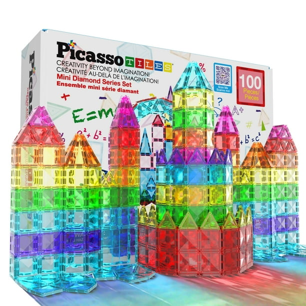 Bloques de construcción magnéticos PicassoTiles, 100 piezas