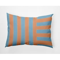 20" x 14" Simply Daisy Stripes Polyester Accent Pillow, Carolina Blue Qty 1