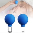 thumbnail image 1 of 2 Pcs Facial Glass Cupping Set, Silicone Vacuum Suction Cupping Cups, Cupping Massage Therapy, Lymphatic Drainage Massage Cupping Tool Cups for Body a, 1 of 4