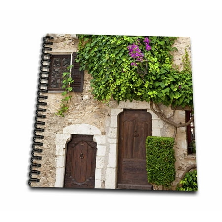 3dRose Front doors to homes in ancient St. Paul de-Vence, Provence, France. - Mini Notepad, 4 by 4-inch