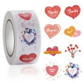 thumbnail image 5 of 500pcs/roll Envelopes Packing Bag Happy Valentine's Day Labels Gift Box Paper Packaging Sticker Love Heart Shape Seal Sticker Valentine's Day Stickers HA137, 5 of 8