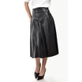 thumbnail image 5 of Falda midi efecto piel Roman Fashion /Juvenil, 41023 (Negro) negro M, 5 of 5