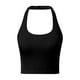 thumbnail image 1 of Camisetas sin mangas para mujer con sujetador incorporado, diseño con tirantes en el cuello, tejido transpirable, camisola informal de verano para interior y exterior., 1 of 5