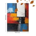 thumbnail image 3 of Abstract Geometric Block Decor Art/Canvas Painting， Suitable for Decorating Living Room， Bedroom， Office， Hotel， Dining Room， Hallway， Study Room， Apartment， Gallery and Business Space., 3 of 8