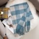 thumbnail image 1 of Zhuge Bufanda de lana para mujer, bufandas de invierno a cuadros, manta para mujer, borlas, cálidas, suaves, grandes, largas, estilo H, cuadrícula azul, 1 of 4