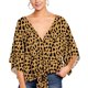 thumbnail image 1 of Fiudx Liquidación de Ofertas Flash Camiseta/Camisa de Manga Corta con Cuello En V Estampada para Mujer, 1 of 3