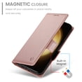 thumbnail image 3 of Compatible with Samsung Galaxy S23 Wallet Case, Classic PU Leather Flip Folio Case with Card Holders Kickstand [Shockproof TPU Inner Shell] Phone Cover for Samsung Galaxy S23, Rosegold, 3 of 7