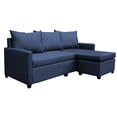thumbnail image 4 of Sala Esquinera Modular El Bazar Store Vancouver Azul Marino 175x130 cm Sofa Lado derecho ó izquierdo Económica, Tela Lino, 4 of 6