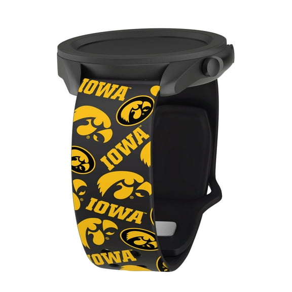 Iowa HD Scattered Logo Unisex Watch Band for Samsung Galaxy Watch 4 - 7 and More, 22mm Long by Affinity Bands