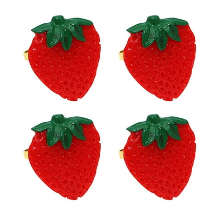 

HOMEMAXS 4 Pcs Napkin Buckles Fruit Shape Napkin Ring Party Delicate Napkin Clasps