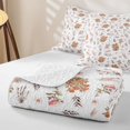 thumbnail image 4 of Erosebridal Watercolor Peach Blossom Twin Quilt Set for Girls, Cheery Blossoms Twin Coverlet Set, 2pcs, 4 of 7