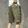 thumbnail image 5 of DPTALR George Men's Pull on Cargo Shorts Full Elastic Waist Casual Shorts with Multi Pockets #Green Big and Tall Men XXXL, 5 of 9