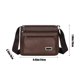 thumbnail image 3 of Textured Leather Crossbody Shoulder Bag | Adjustable Strap | Spacious Lightweight Handbag | Multiple Compartments | 24x19x8cm | Black Brown Coffee | PU Material | 1pc, 3 of 6