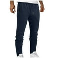 thumbnail image 3 of Sweatpants For Men Solid Cotton Mid-Waist Sweatpants Pocket Casual Zipper Lace-Up Men'S Men'S Pants, 3 of 6