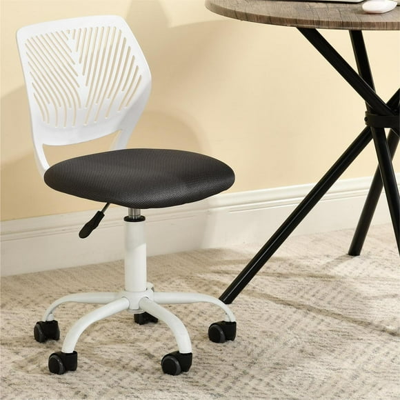Chaise de bricolage pivotante Homy Casa avec réglage de la hauteur et siège souple, maille noire