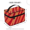 thumbnail image 2 of Handbag Travel Bag Cosmetic Bag 9×6.3×6.7in Multi-Function Bag Large Capacity For Camping Travel Family Travel Orangered Stripe_3, 2 of 6