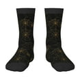 thumbnail image 1 of Kdxio Gold Spiders And Cobwebs Print Children's Socks for Daily Wear and Sports Use Colorblock Mid-Calf Design Breathable Material, 1 of 5