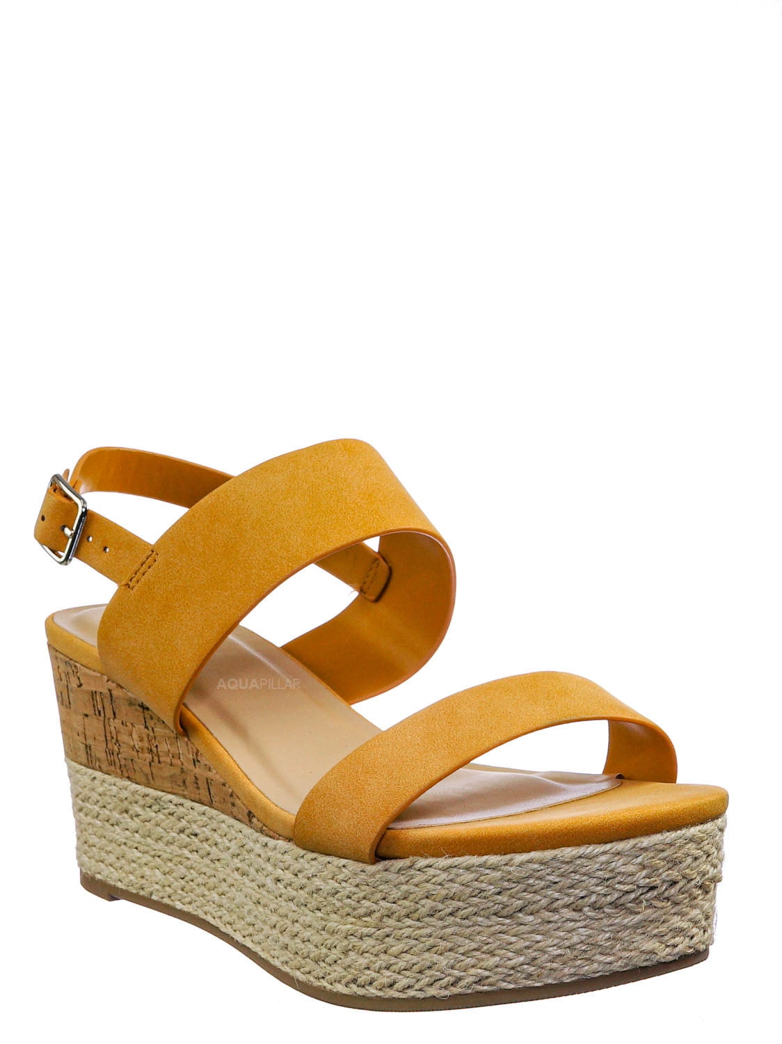 two strap wedge sandals
