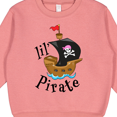 thumbnail image 3 of Inktastic Lil' Pirate Pirate Ship, Pink Bandana Toddler Sweatshirt, 3 of 4