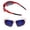 Red/White, variant on "The Athlete" 2 Pair Polarized Lightweight Sport Wrap Bifocal Sunglasses - Black/Black - 2.50