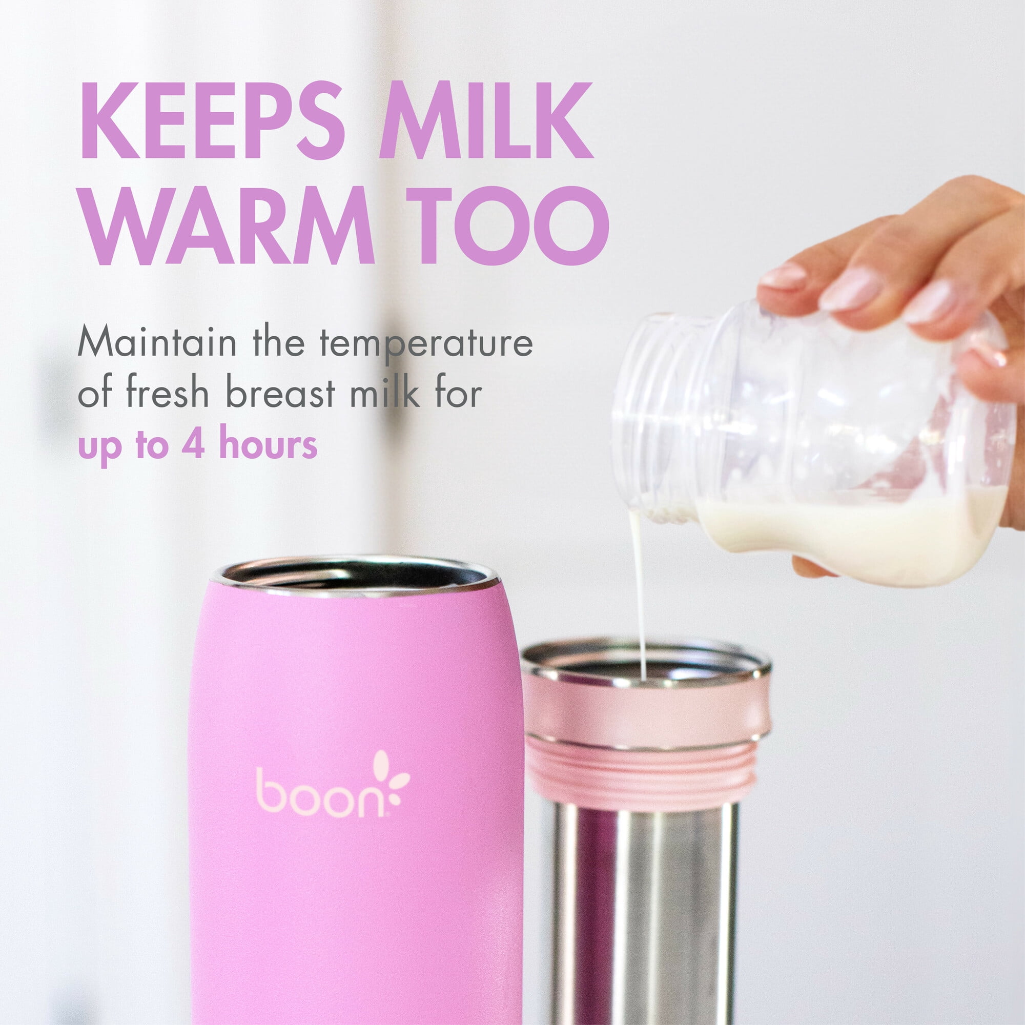 Boon Frosh Purple Breast Milk Storage Bottle with Long-Lasting Chilling Technology