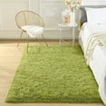 thumbnail image 2 of Lochas Fluffy Rugs Soft Shag Area Rug for Living Room Bedroom Kids Room Floor Mat,6'x9',Grass green, 2 of 8