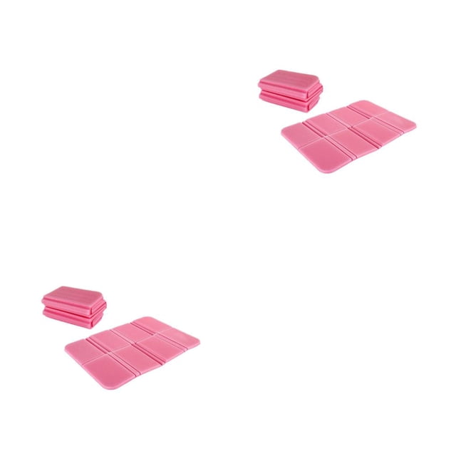 Eigraketly Colchoneta para sentarse, a prueba de humedad, plegable, para acampar, senderismo, jardín, parque, cojín, silla, XPE, almohadilla de Rosado 2piezas