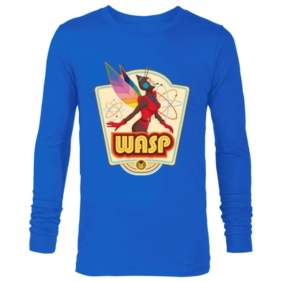 Marvel Avengers Wasp Comic Retro Vintage Iconic - Long Sleeve T-Shirt for Men - Customized-Navy