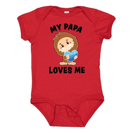 

Inktastic Cute Bigfoot My Papa Loves Me Gift Baby Boy Bodysuit