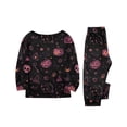 thumbnail image 5 of Matching Family Halloween Pajamas Set Candy Ghost Crew Neck Horror Pullover Pjs and Bat Witch Hat Spooky Jogger Sleep Pants, 5 of 6
