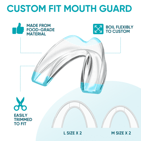 2-PACK Mouth Guard for Grinding Teeth at night, Mouth Guard for Sleeping, Night Guards for Teeth Grinding