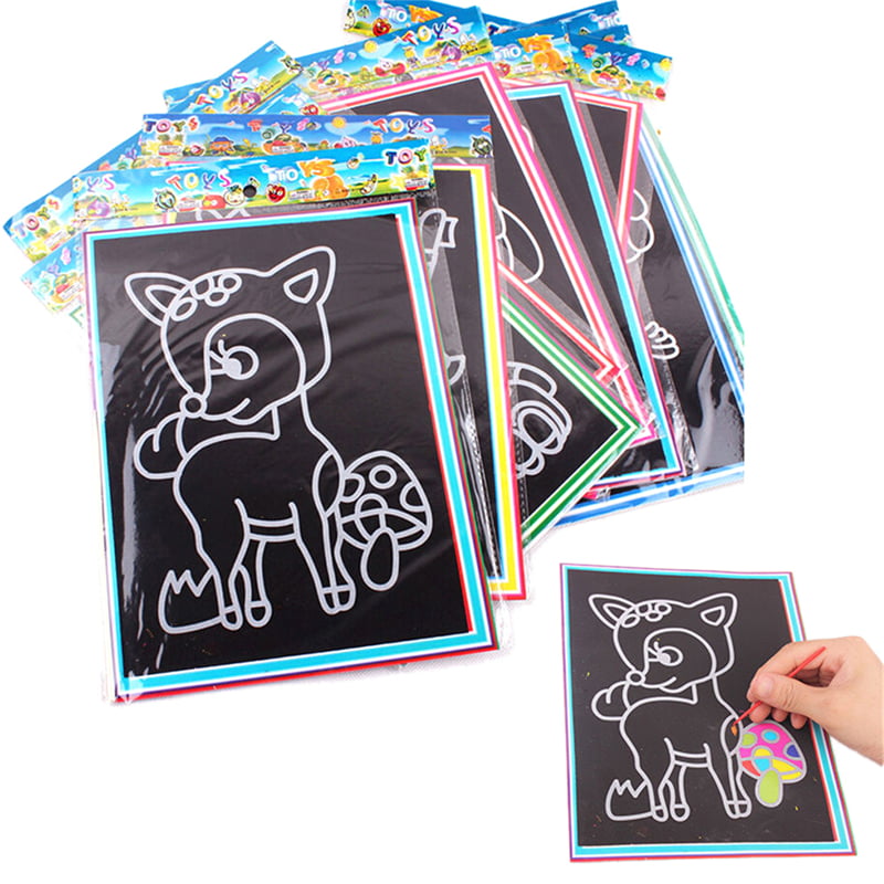 4/10 9.5*13CM Small Size Kids Scraping Painting Educational Toys For Children T 