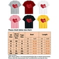 thumbnail image 2 of Oucaili Women T Shirt Valentine's Day Summer Tops Short Sleeve T-shirt Soft Tee Holiday Pullover Pink L, 2 of 2