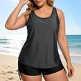 thumbnail image 5 of snilers 3 Piece Tankini Swimsuits for Women Swim Tank Top Bathing Suits with Boy Shorts and Bra Athletic Swimwear S-3XL, 5 of 6